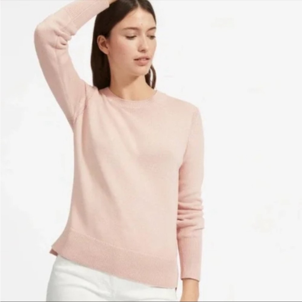 Everlane Cotton Pink Crew Neck Sweater
